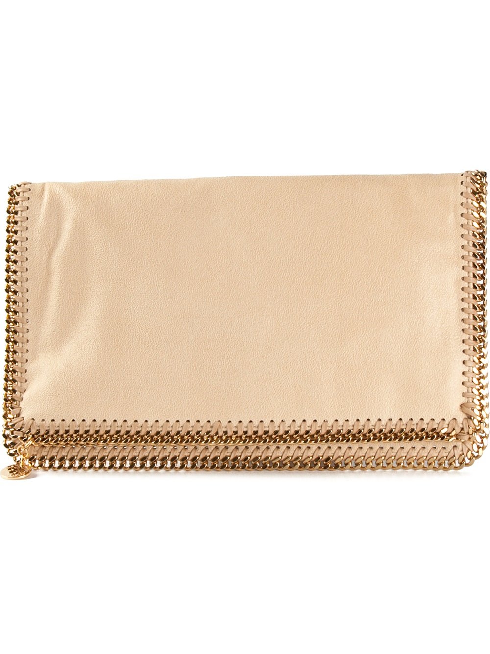 Stella McCartney Falabella Fold Over Clutch in Natural.jpeg