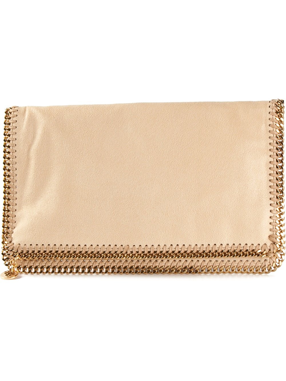 Stella McCartney Falabella Fold Over Clutch in Natural