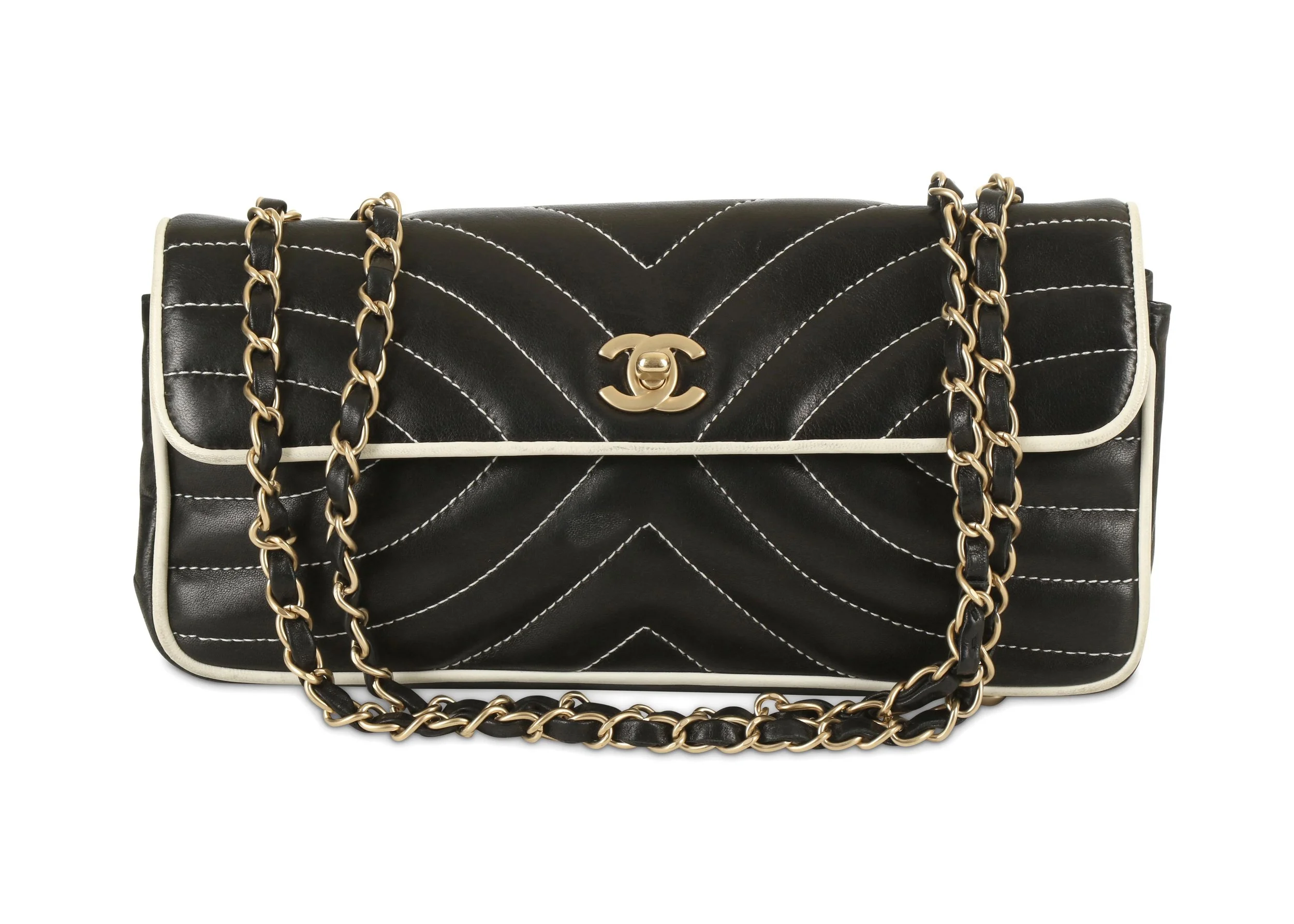 Chanel East West Flap Bag