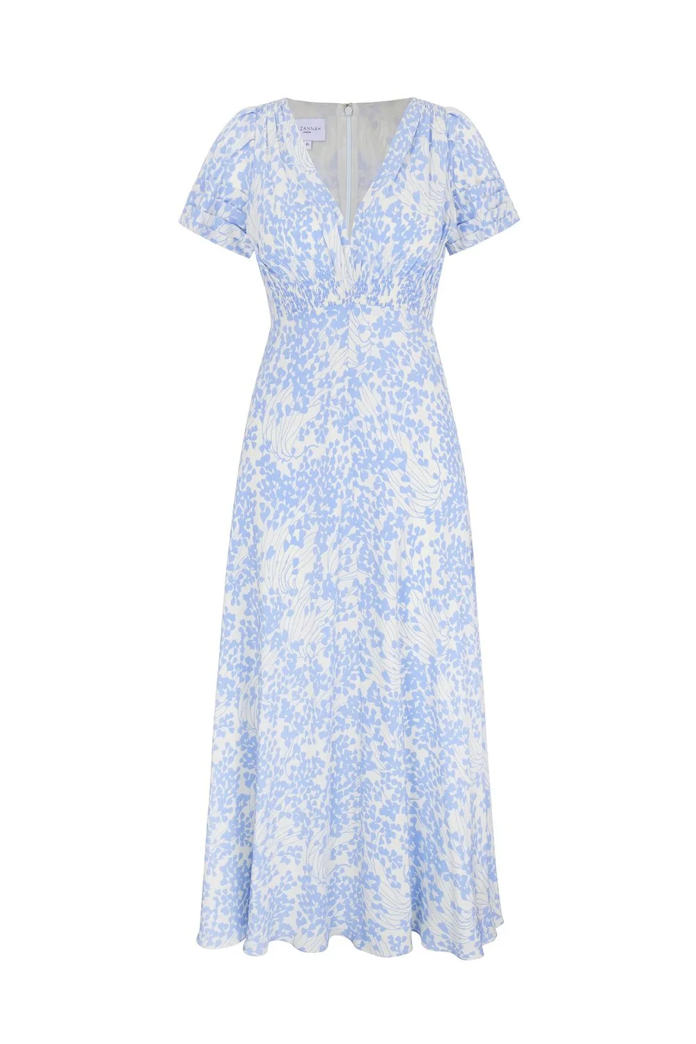 Suzannah Classic Silk Tea Dress in Heart Leaves