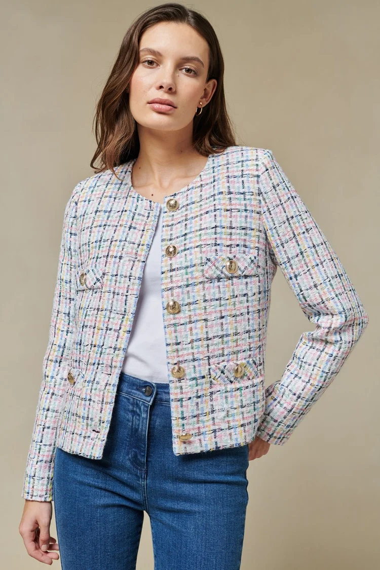 ジャケット・アウター meltthelady  cropped tweed jacket TWEED JACKET (IVORY) - じょあんめりっさ MELTSCLOSET | Take App