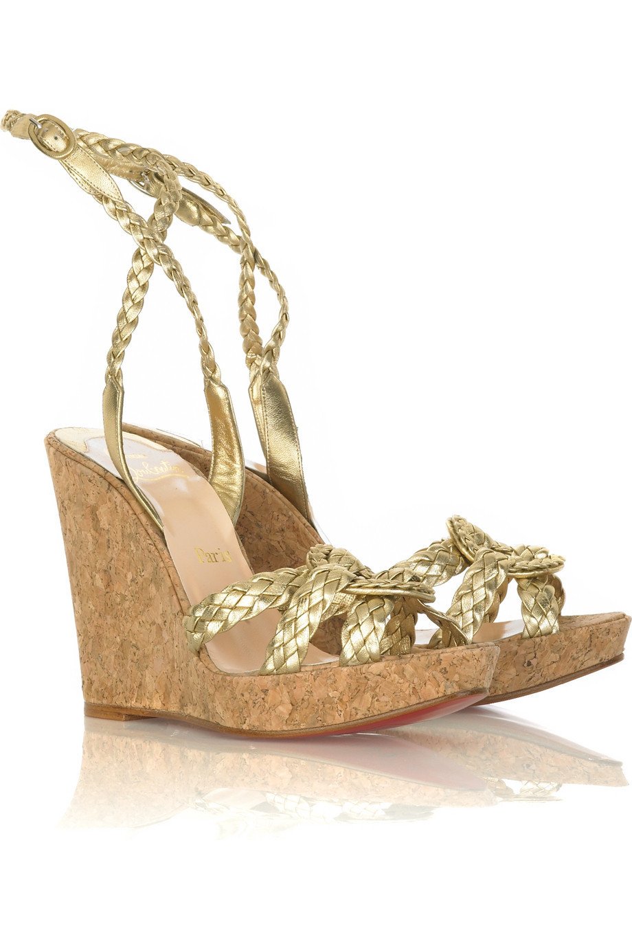Christian Louboutin Marilou Zeppa Wedge Sandals in Gold.jpg