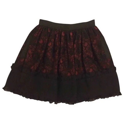 Luella Lace Mini Skirt with Contrast Hem