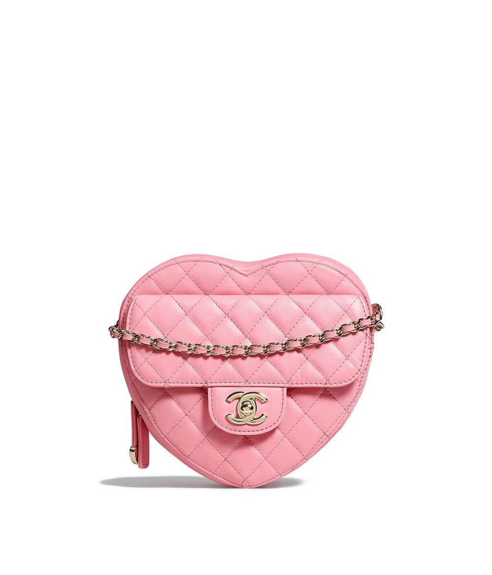 Chanel Heart Bag in Coral Pink Lambskin with Gold-Tone Metal — UFO No More