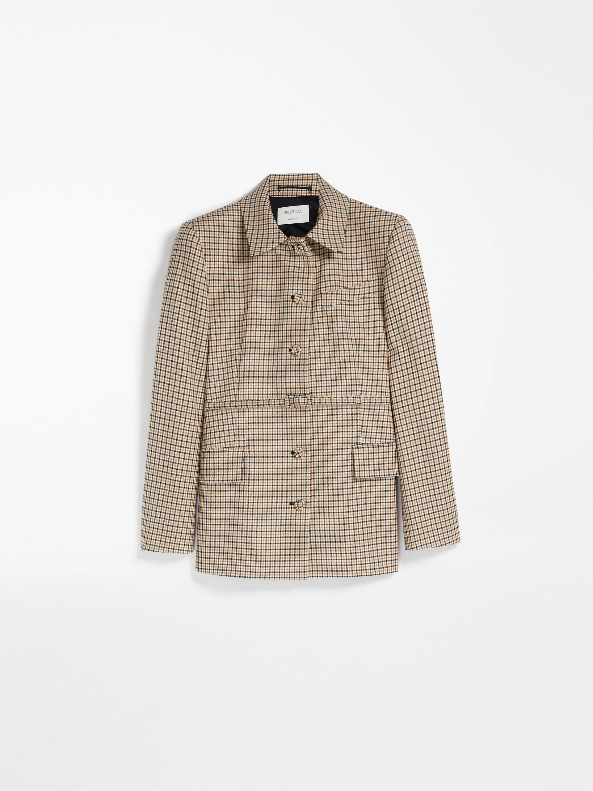Sportmax Maresca Checkered Jacket in Milk