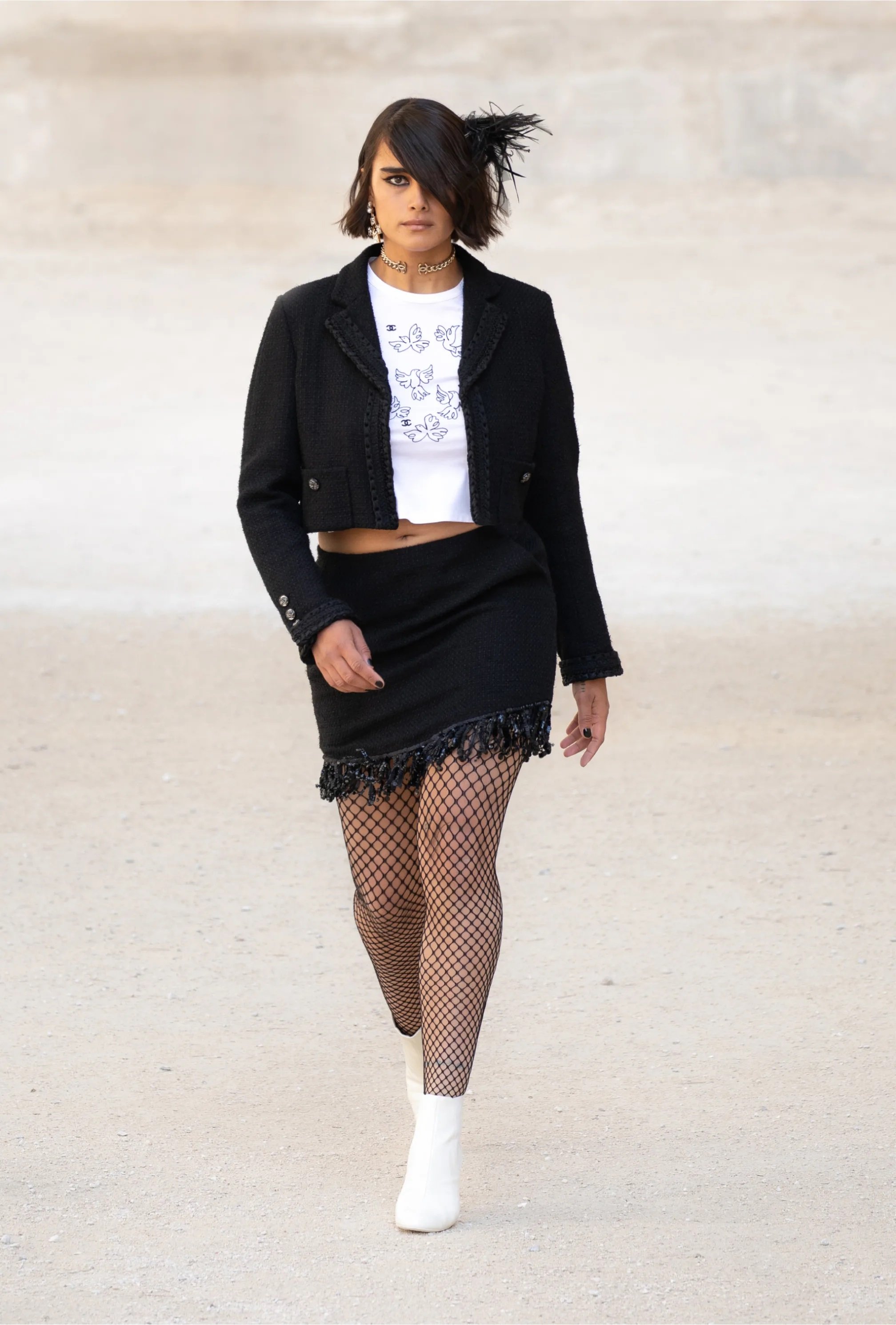Chanel Cotton Tweed Fringe Mini Skirt.jpg