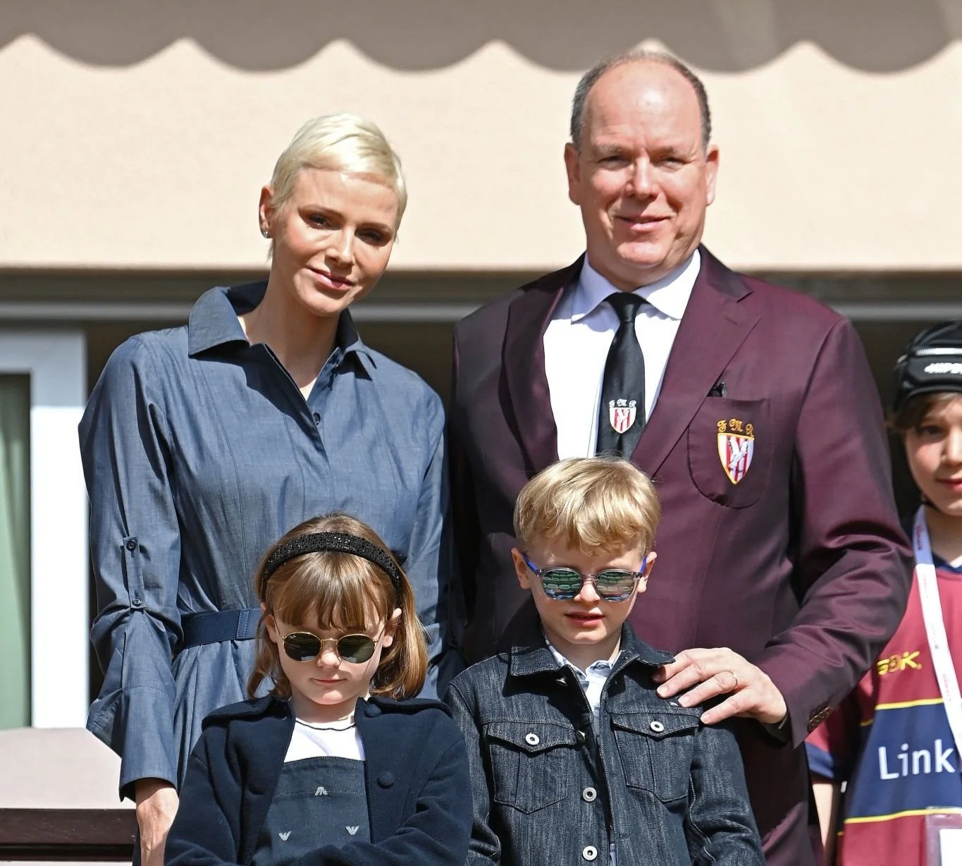Prince Albert, Princess Charlene, and the twins attend Sainte Devote Rugby Tournament