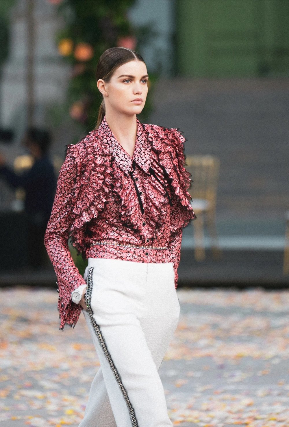 Chanel ruffle collar blouse - Gem