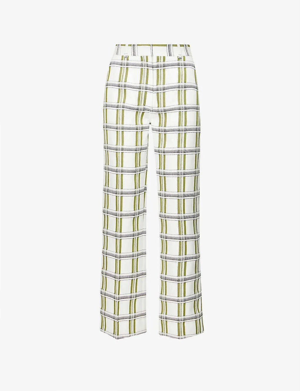 Victoria Beckham Checked Straight-Leg Trousers