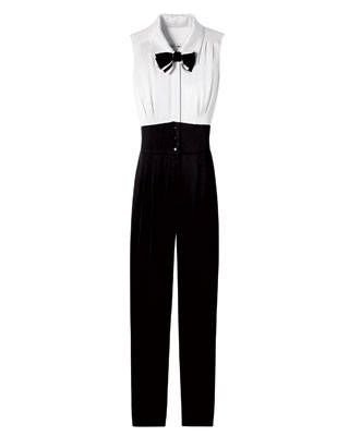 Chanel Silk Jumpsuit with Bow Tie UFO No More
