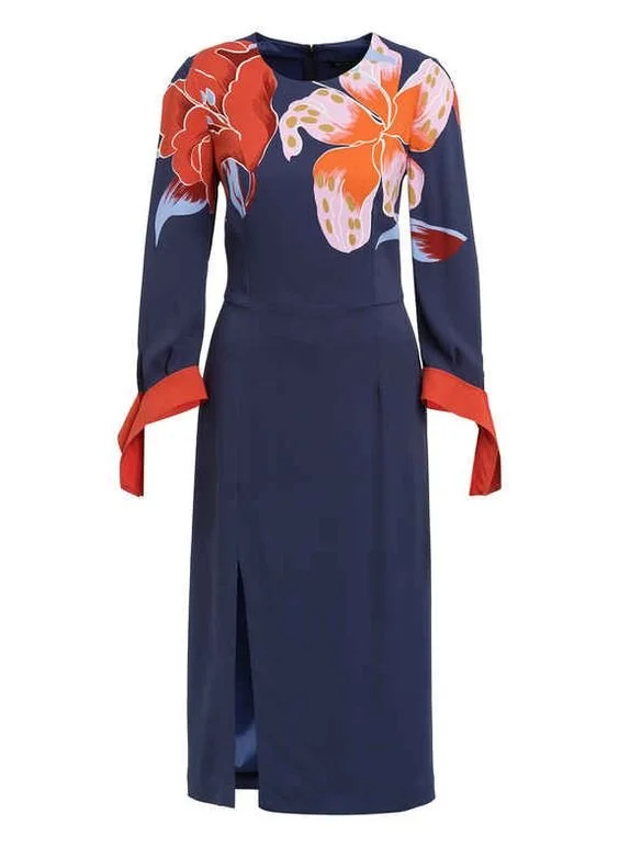 Etro Floral-print Stretch-crepe Midi Dress