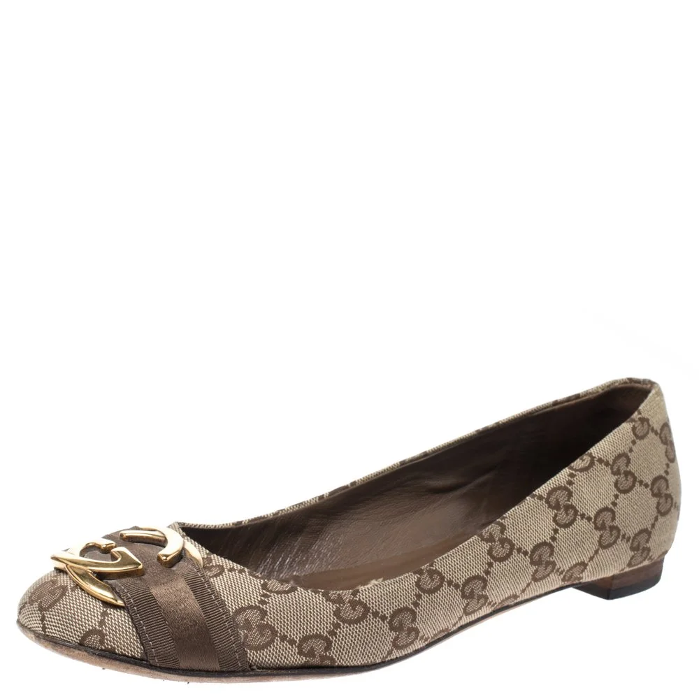 Gucci GG Canvas Ballet Flats