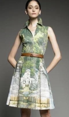 Akris Green Printed Dress