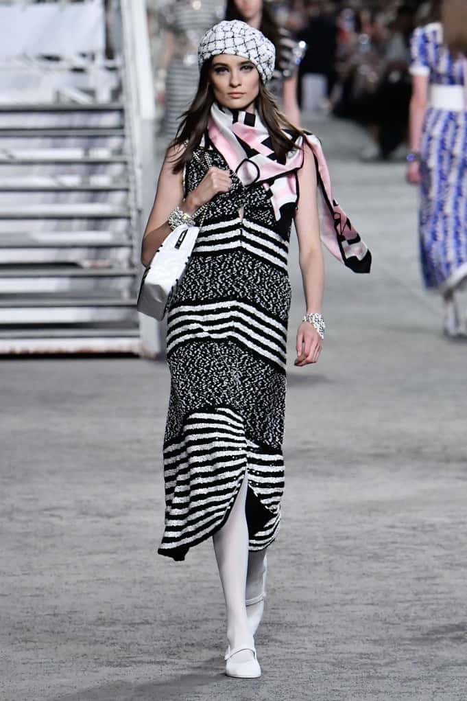 Chanel Tweed Striped Midi Dress — UFO No More