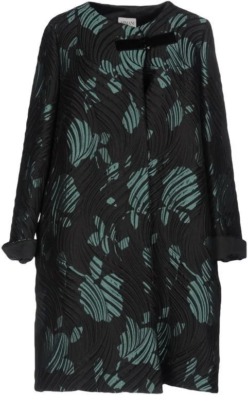 Armani Collezioni Wave-Matelassé Jacquard Coat