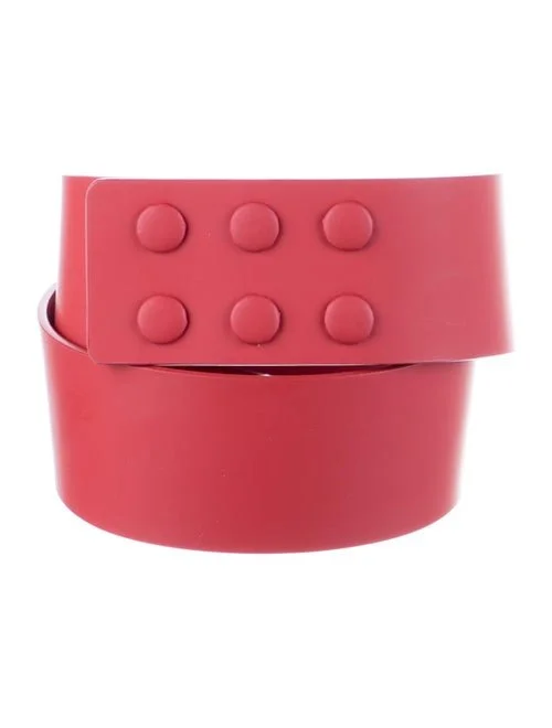 Paule Ka Patent Leather Belt in Red