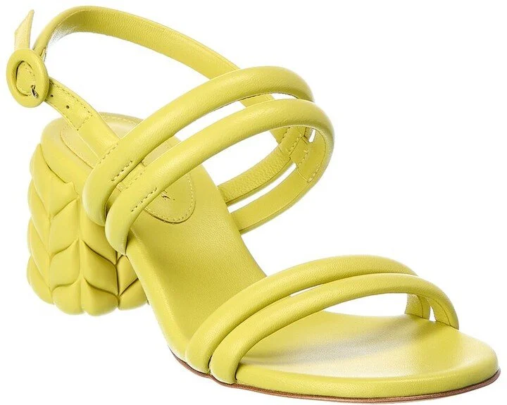 Gianvito Rossi Florea 65 Sandals in Yellow Leather