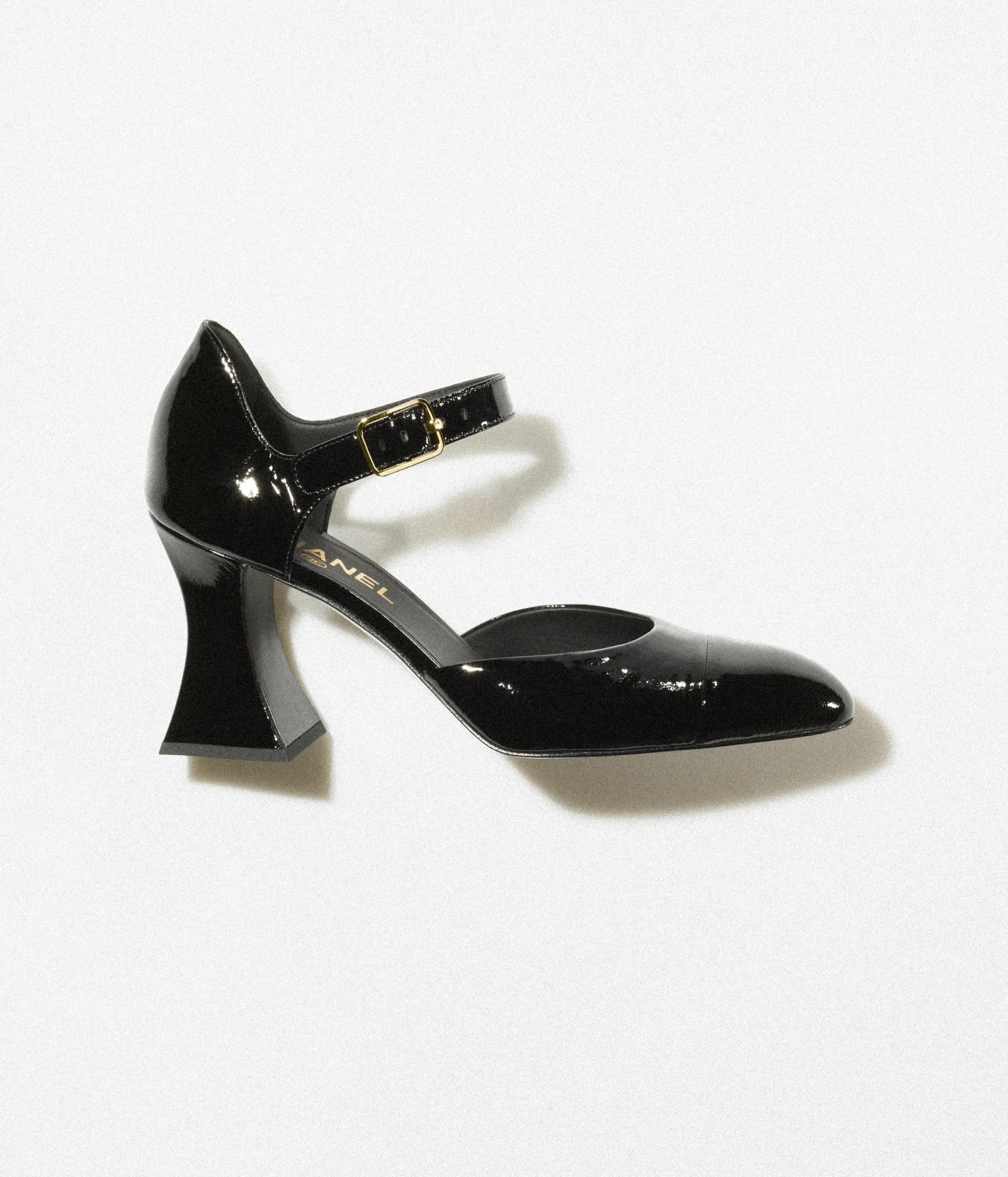 Chanel Mary-Jane Open Pumps in Black Patent Leather — UFO No More