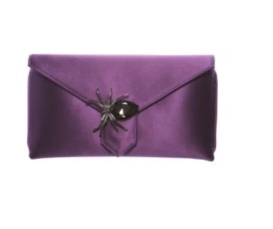 Wilbur &amp; Gussie Charlie Clutch in Purple Silk