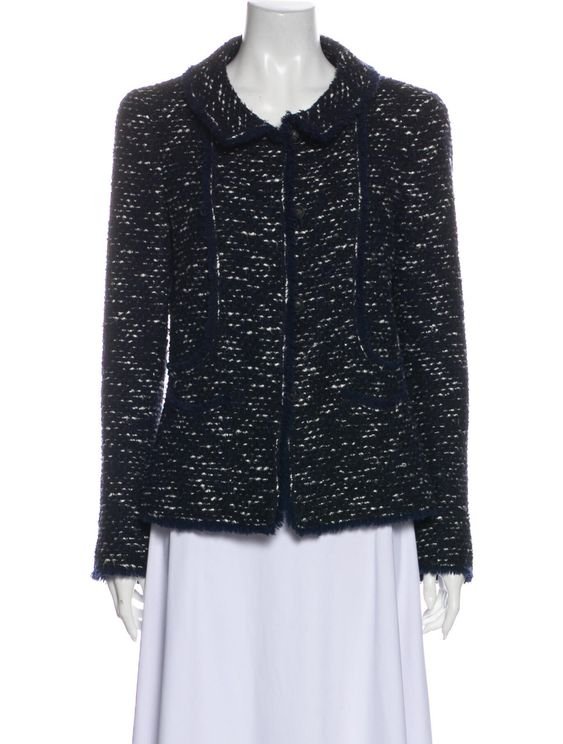 chanel white and black jacket