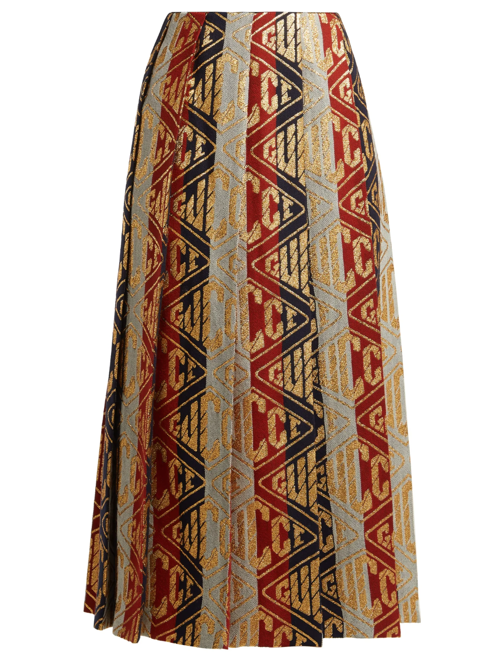 Gucci Logo-Jacquard Striped Skirt
