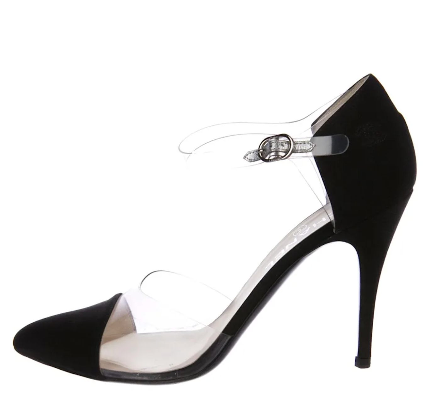 CHANEL Size 10 White & Black Two Tone Leather D'Orsay Pumps – Sui