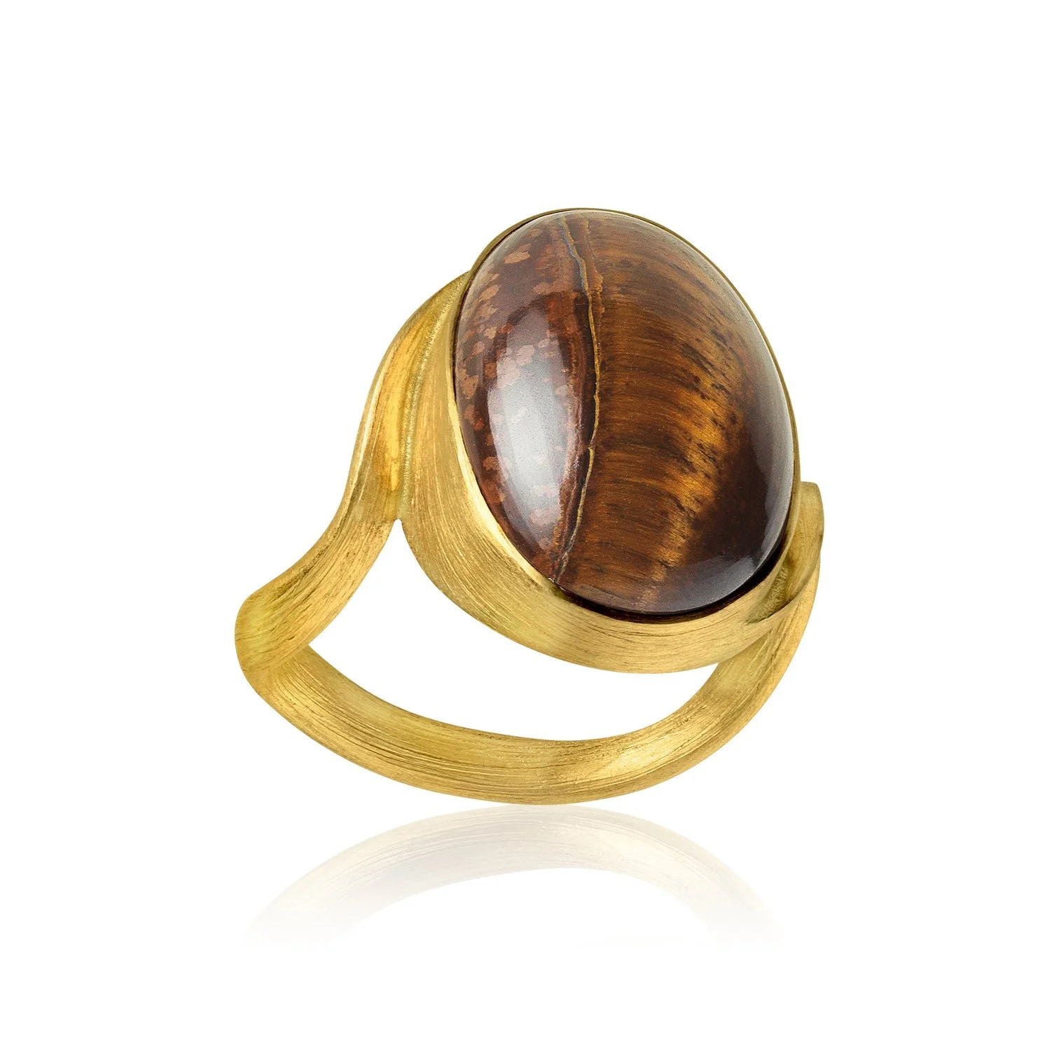 Dulong Fine Jewelry Vega Large Ring with Tiger's Eye