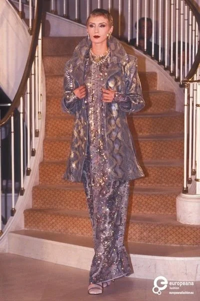 Nina Ricci Couture Metallic Beaded Gown