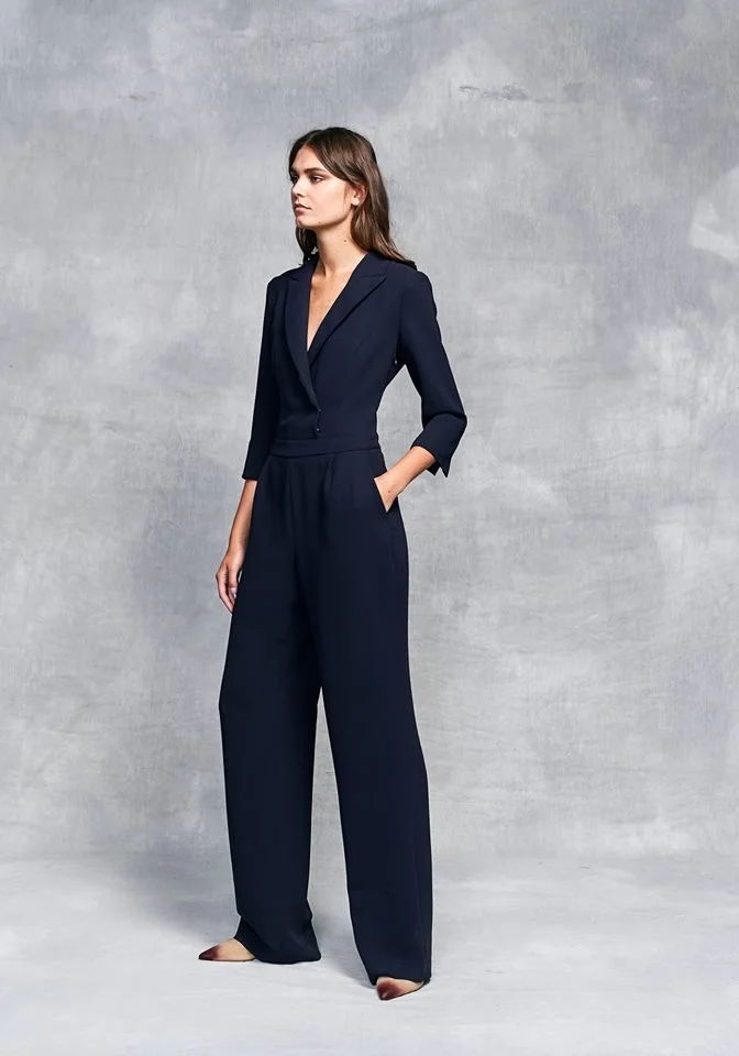 Natan Couture Wrap Front Jumpsuit