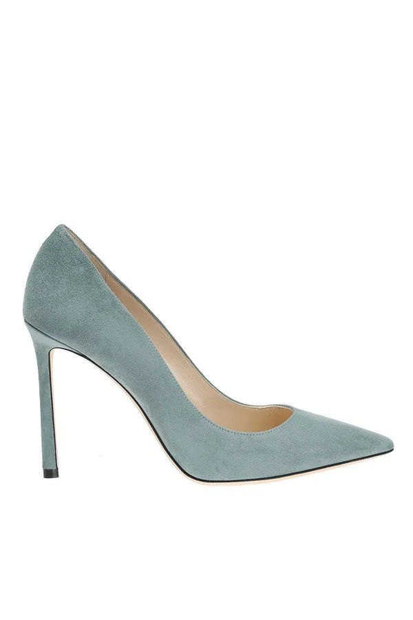 Jimmy Choo Romy 100 Pumps in Grey Leather — UFO No More