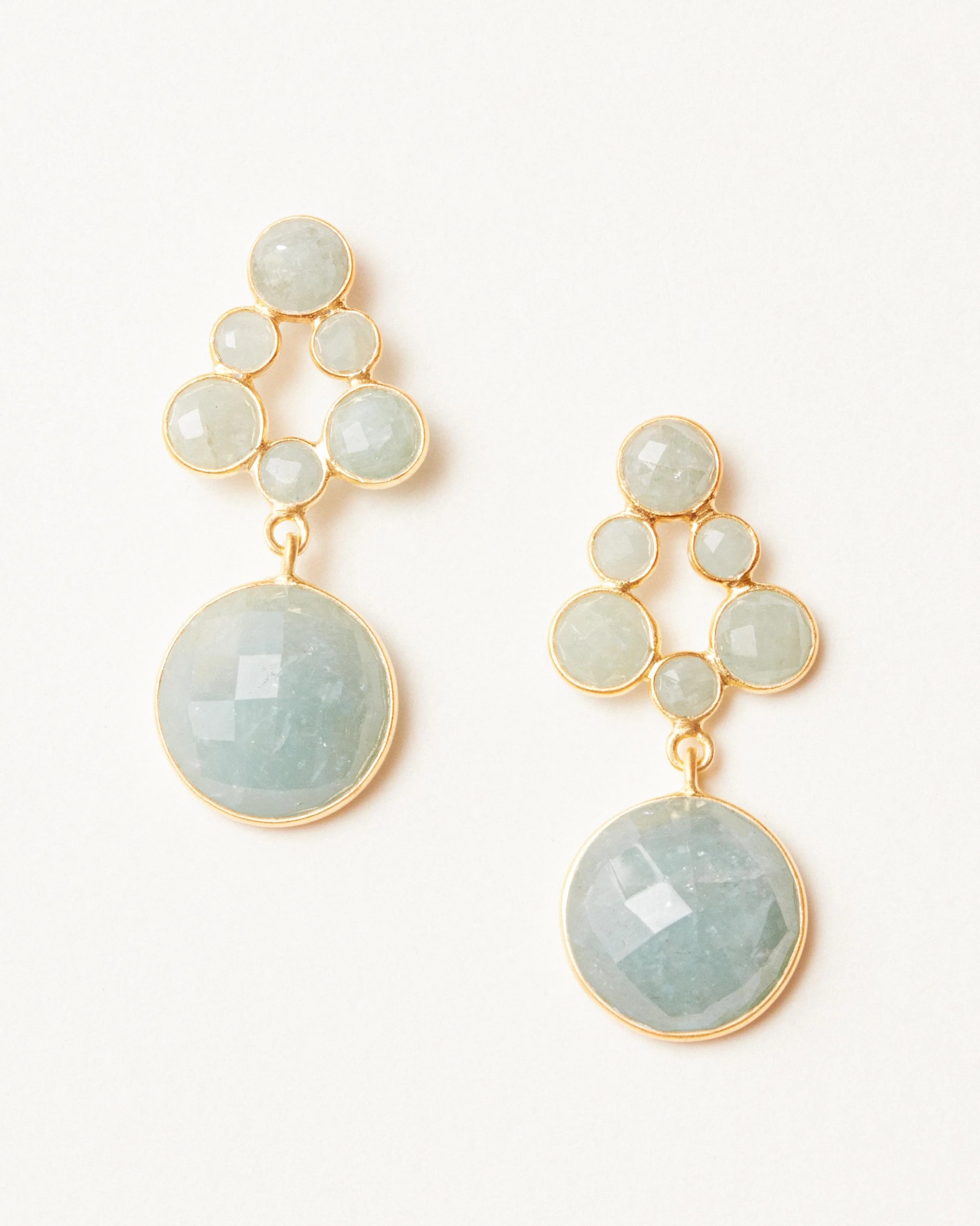 Carousel Jewels Aquamarine Delicate Orb Earrings
