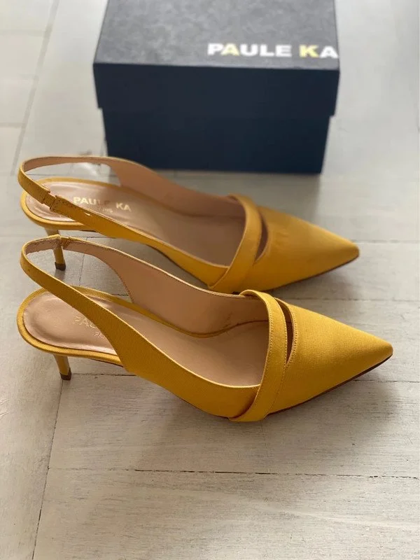 Paule Ka Slingback 70 Pumps in Yellow