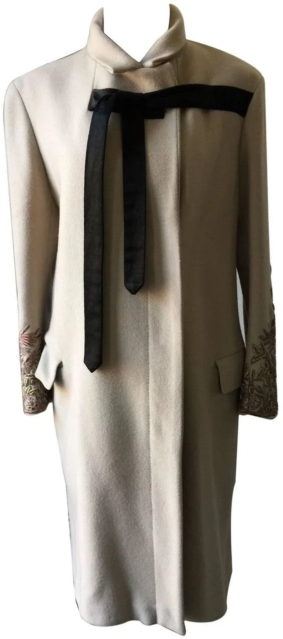 Dries Van Noten Embroidered Sleeves Coat