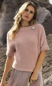 Marie Méro Short Sleeve Knit Top