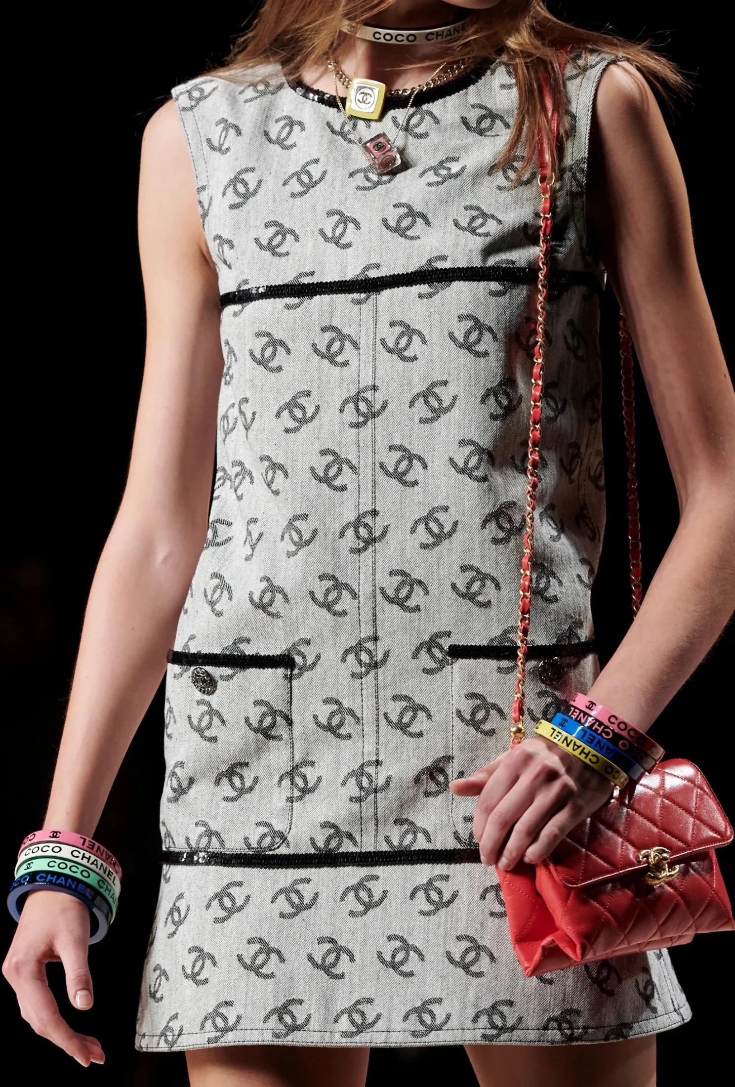 Chanel Cotton Jacquard and Sequin Dress