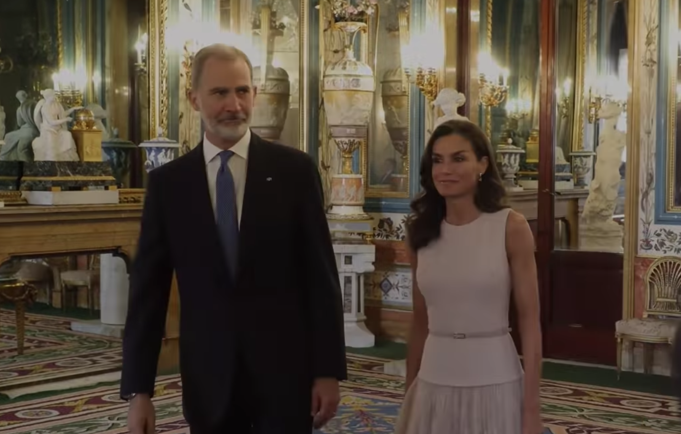 King Felipe and Queen Letizia host NATO lunch at the Royal Palace