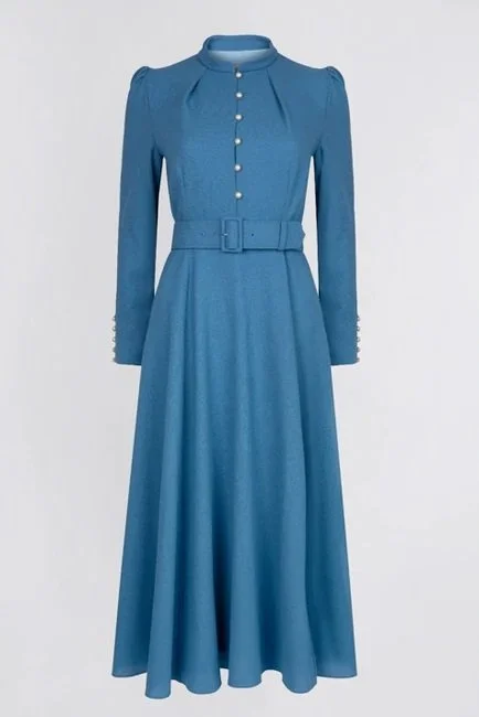 Beulah London Ahana Long-Sleeve Dress in Green  UFO No More