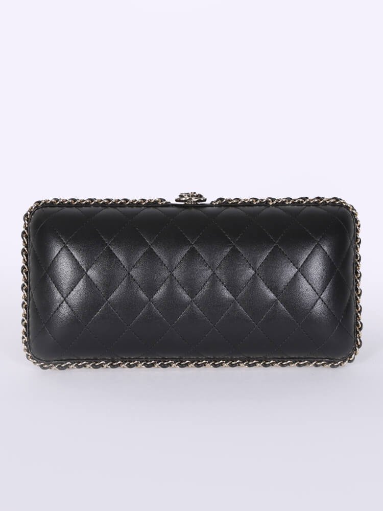 Chanel Chain-Around Clutch in Black Quilted Leather with Black Hardware —  UFO No More