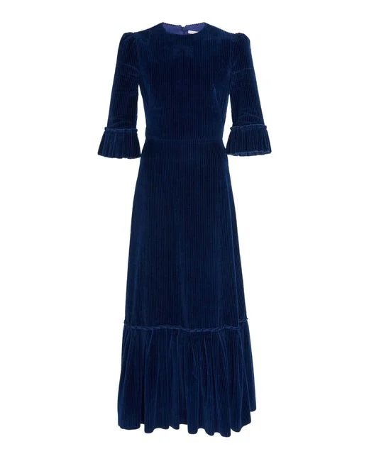 The Vampire's Wife Festival Midi Dress in Navy Corduroy.jpg