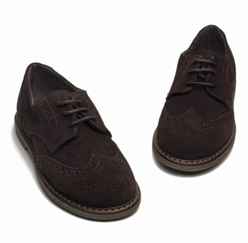 Papouelli Arthur Shoes in Brown Suede