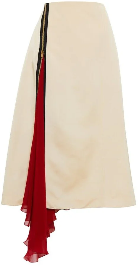 Gucci High-rise Silk-blend Midi Skirt