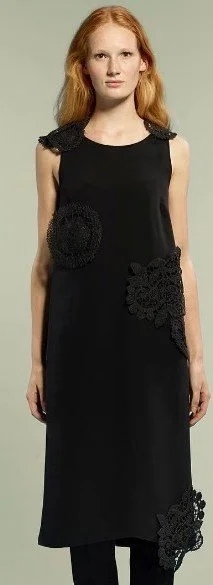 Natan Couture Long Tunic Dress with Appliqués