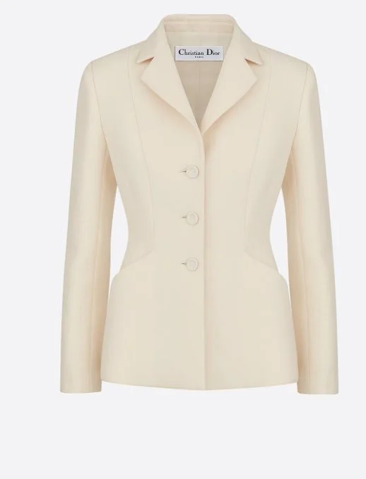 Christian Dior 30 Montaigne Bar Jacket in White