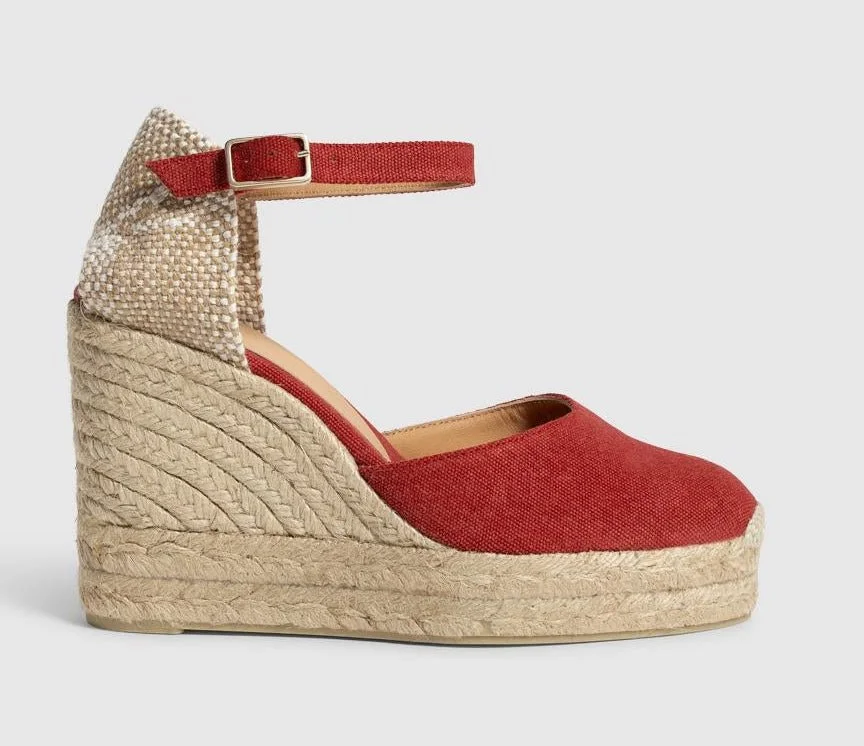 Castaner Carol 110 Wedges in Carmine Red — UFO No More