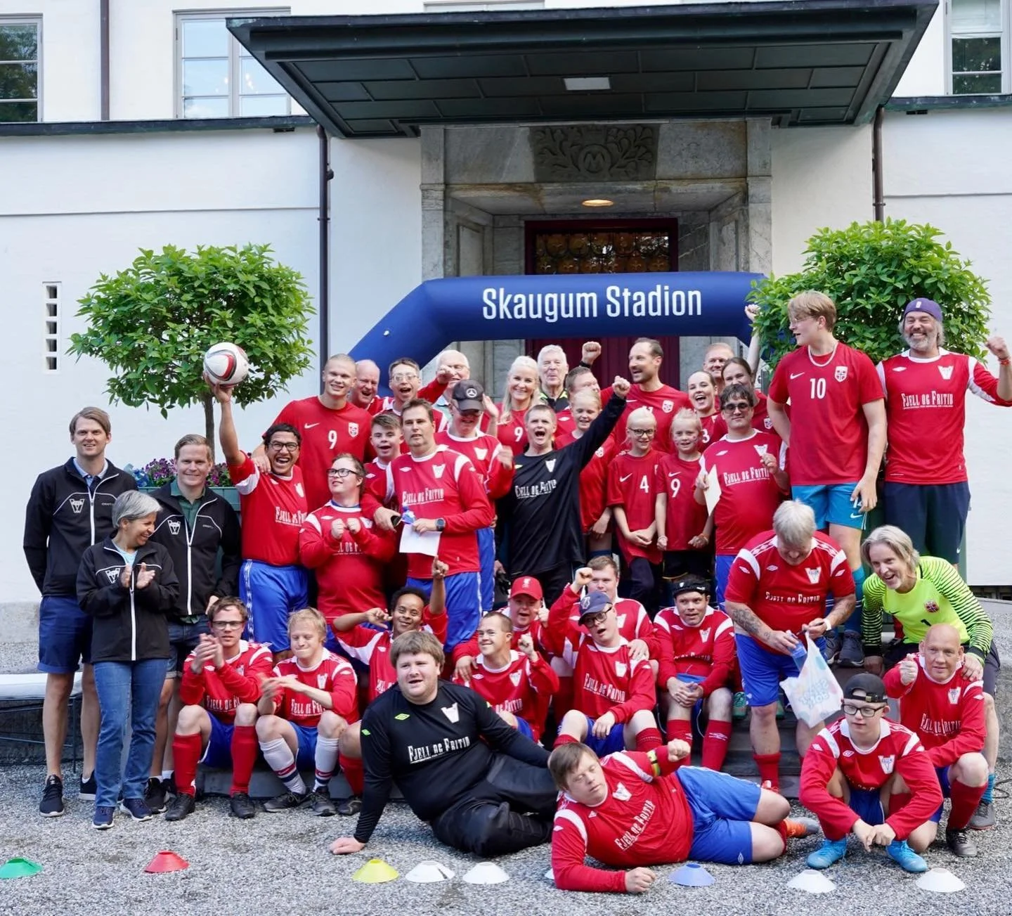 Norwegian Crown Prince Family hosts Friendly Football Match at Skaugum
