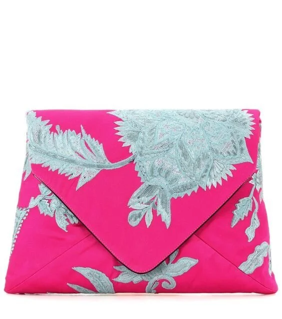 Dries Van Noten Embroidered Envelope Clutch