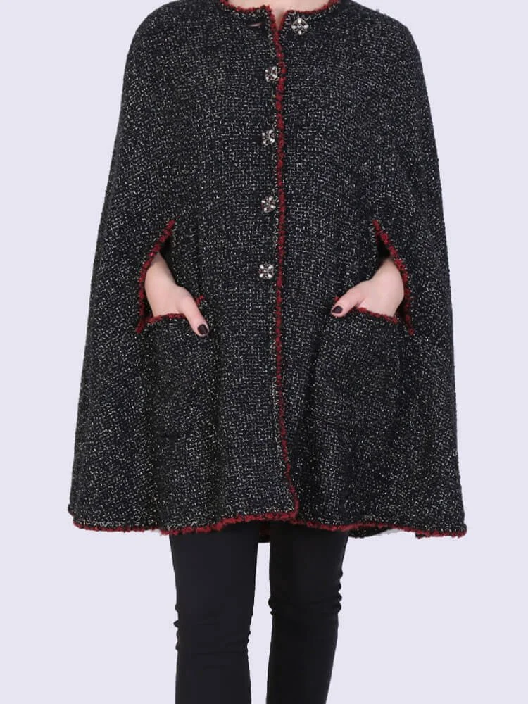 Chanel Metallic Tweed Cape