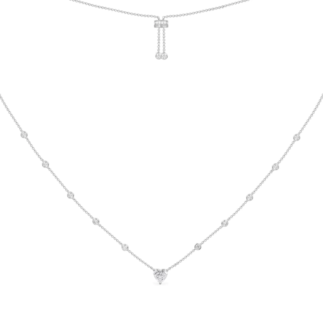 APM Monaco Heart Adjustable Necklace