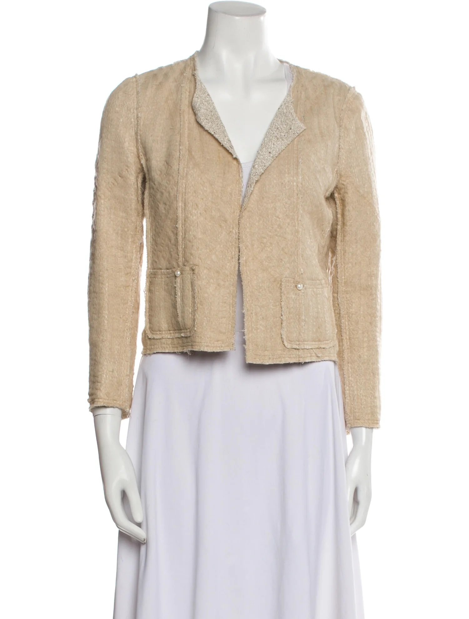 Chanel Collarless Silk Evening Jacket.jpg