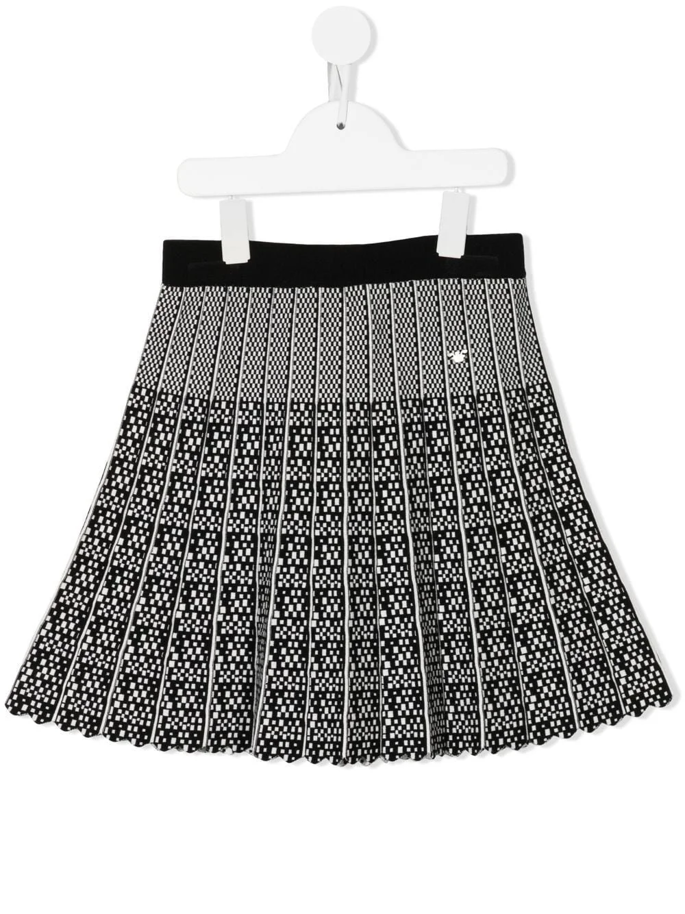 Emporio Armani Kids Geometric-Jacquard Pleated Skirt